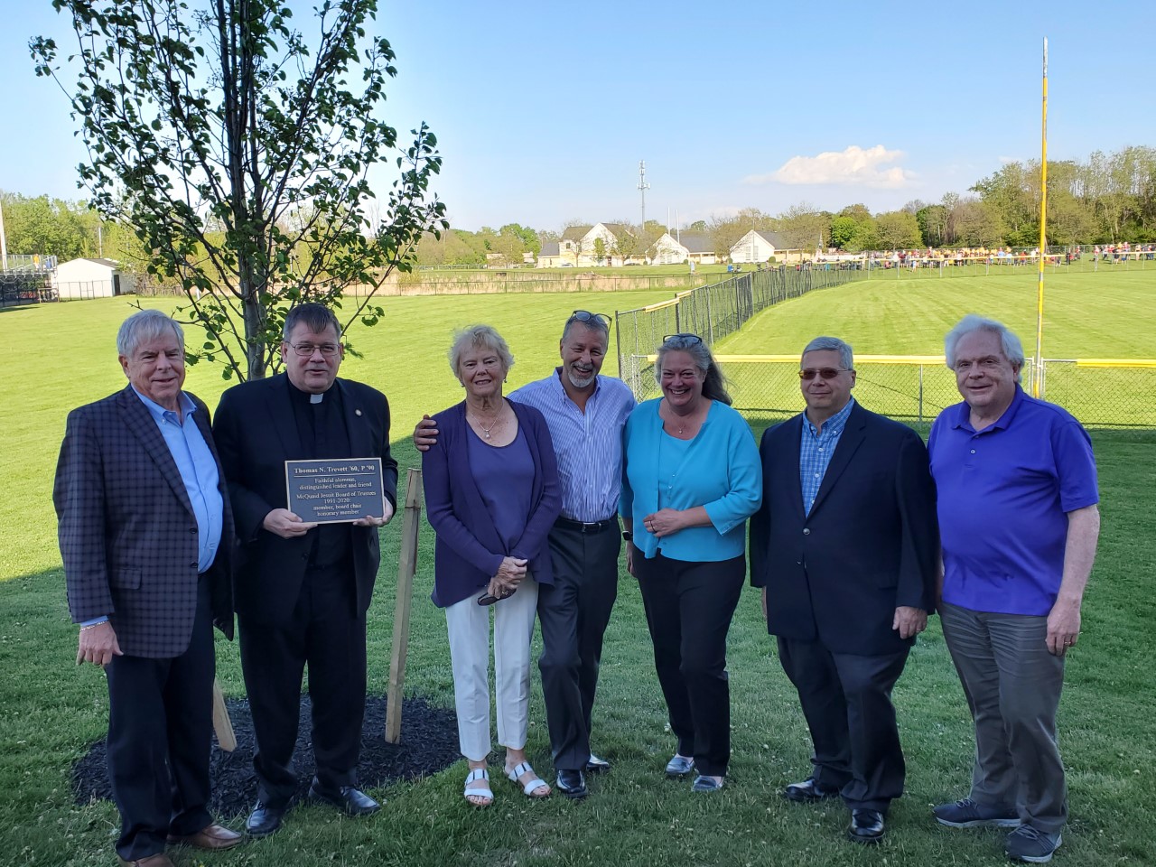 Dedication Ceremony for Tom Trevett at McQuaid Jesuit High School 